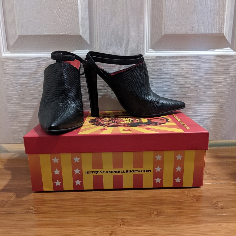 🆕WT Jeffrey Campbell Julina Black Lizard Pumps - Picture 4 of 11